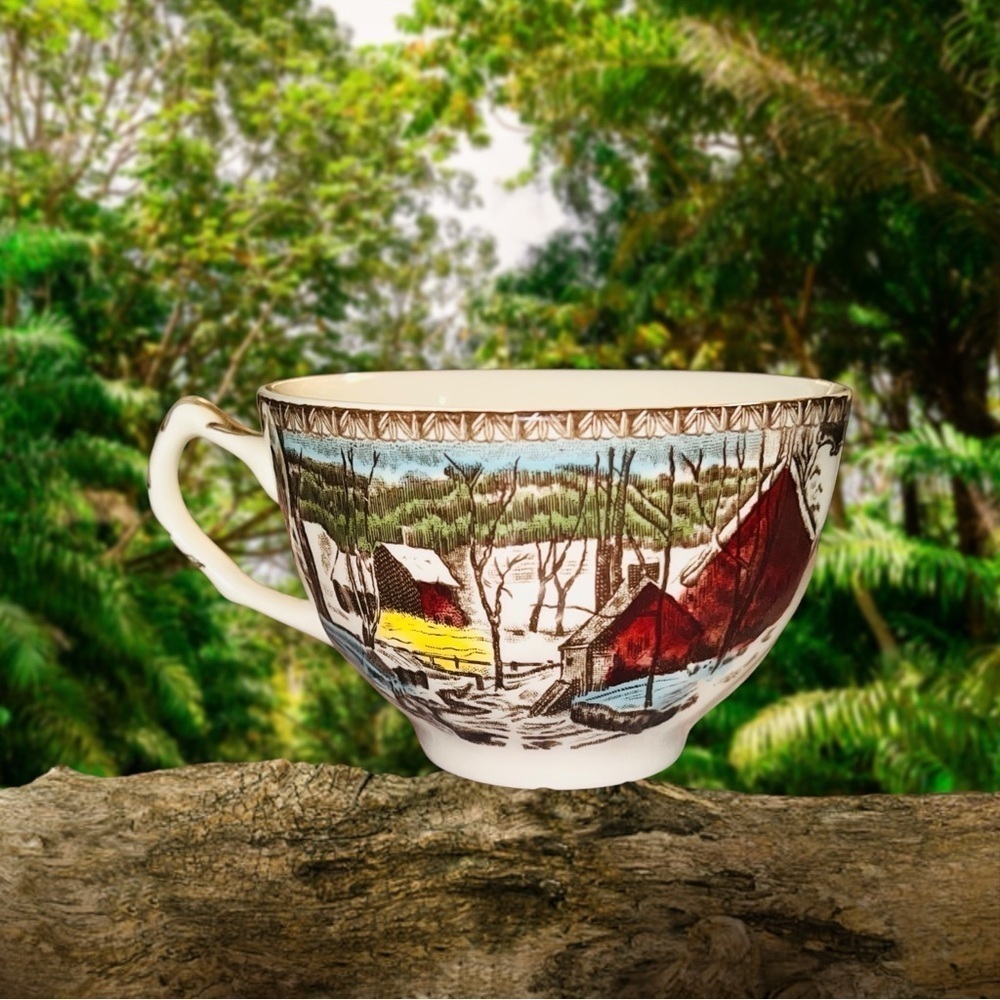 VINTAGE JOHNSON BROTHERS THE FRIENDLY VILLAGE 6 OZ. COFFEE/TEA CUP ENGLAND